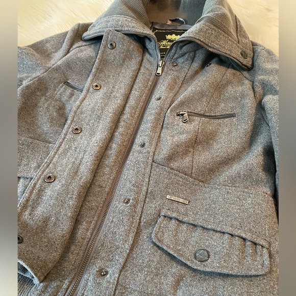 Academiks  Ladies Gray Peacoat Sz Large - Picture 6 of 8